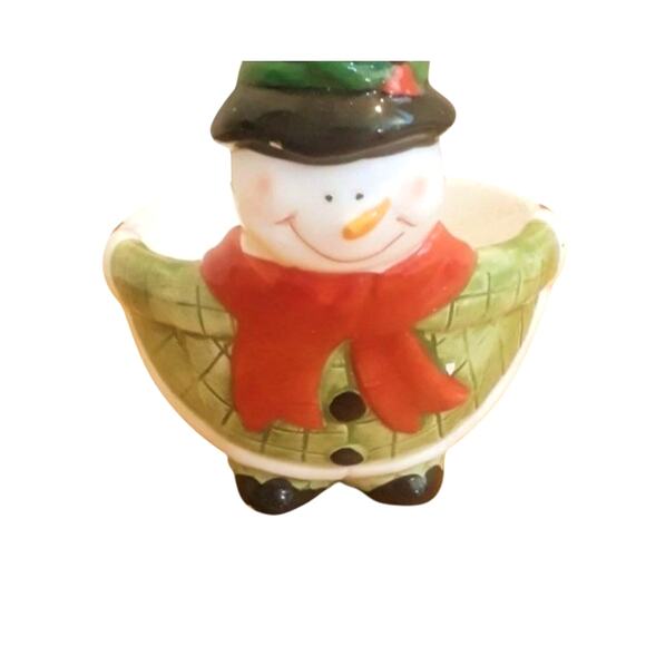 No Brand Other - Snowman Oval Candy Nuts Bowl